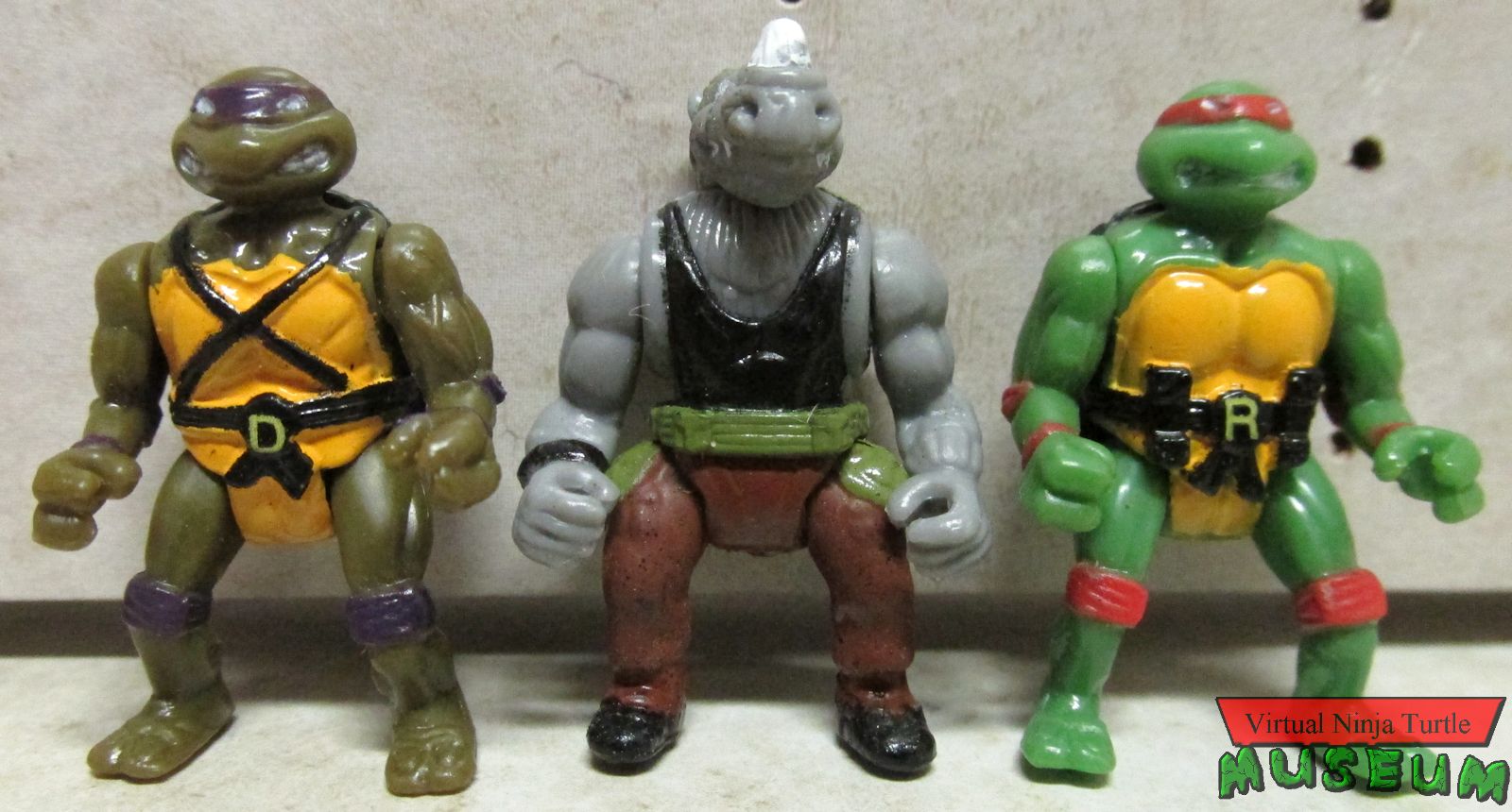 Mini-Mutants Donatello, Rocksteady and Raphael