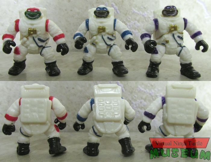 Mini-Mutants Astro Leonardo, Astro Donatello and Astro Raphael