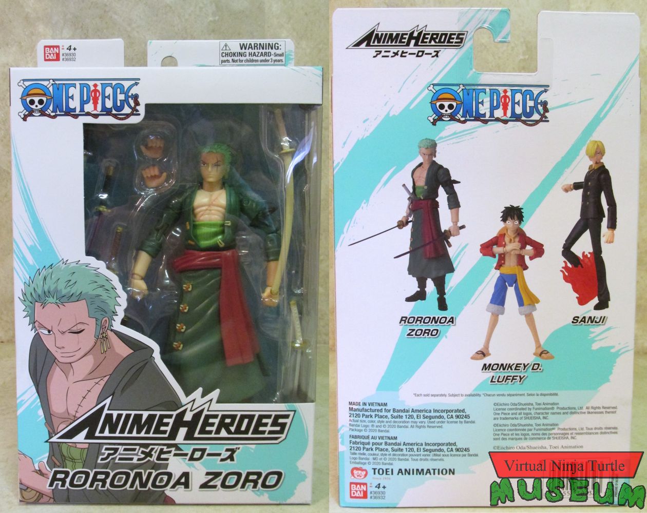 ANIME HEROES Bandai America One Piece, Roronoa Zoro