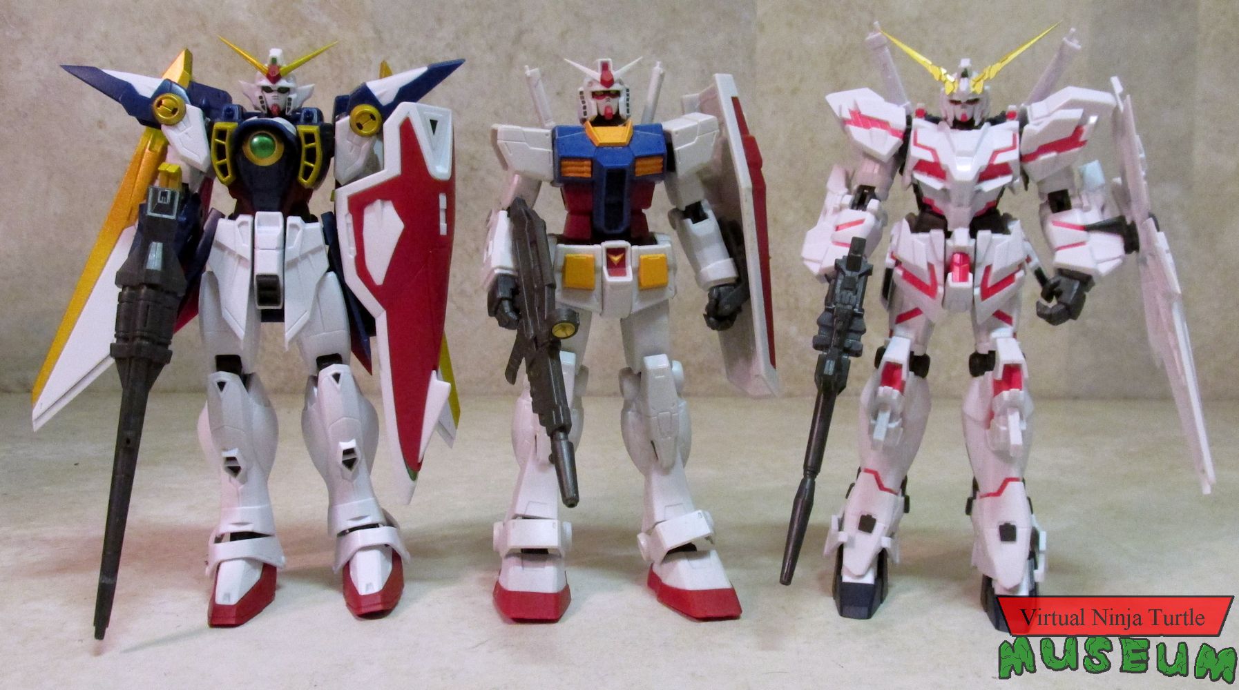 Gundam Universe Wave One: RX-78 Gundam, Wing Gundam and Unicorn Gundam