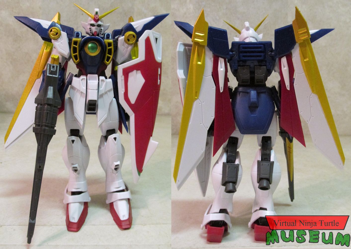 Wing Gundam front and back