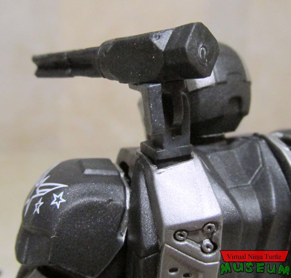 War Machine shoulder cannon rear view