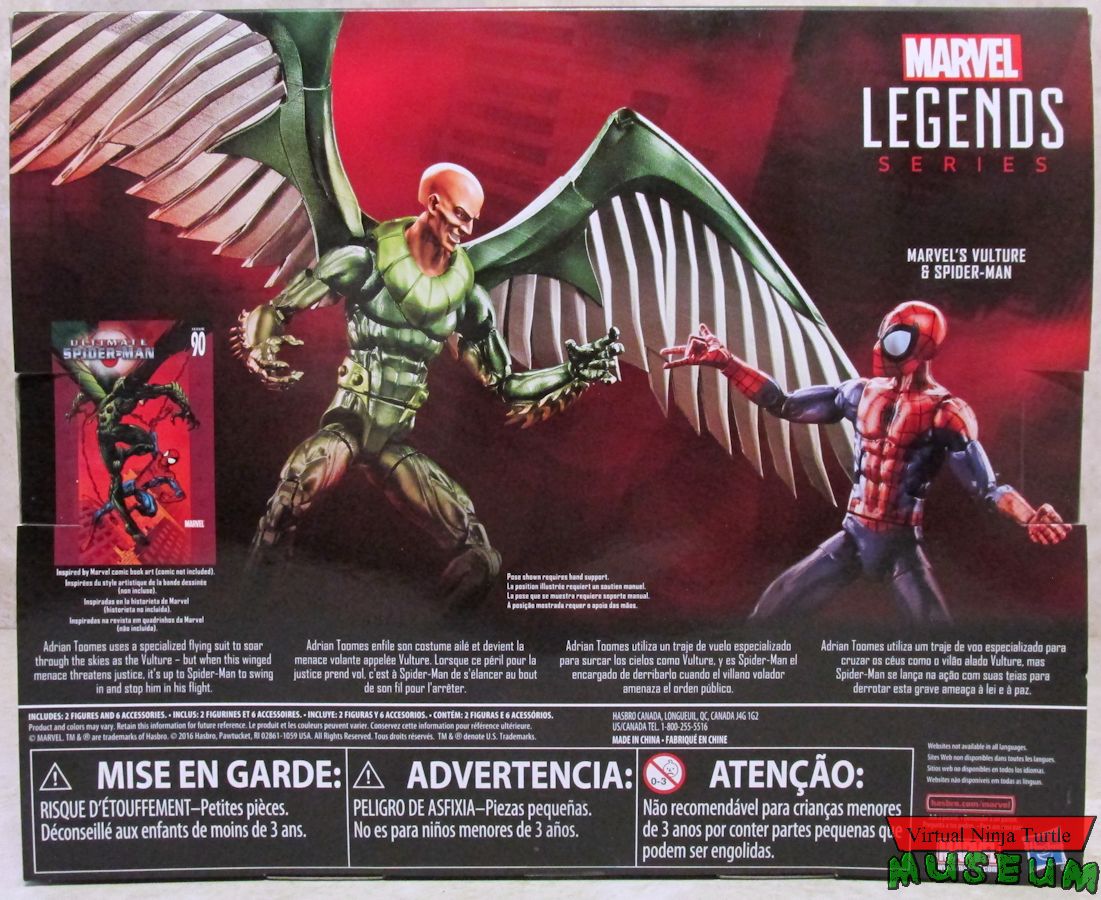 Ultimate Vulture and Spider-Man box rear