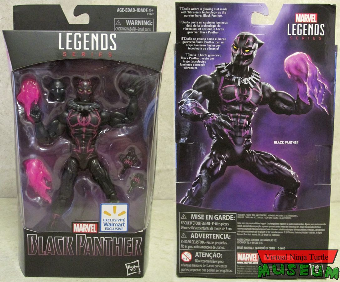 charged suit Black Panther box front and back
