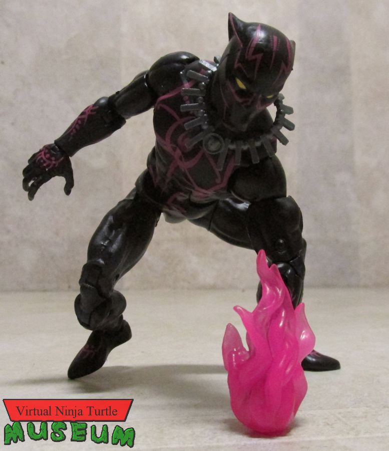 charged suit Black Panther attacking