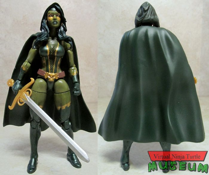 Gamora front and back with cape