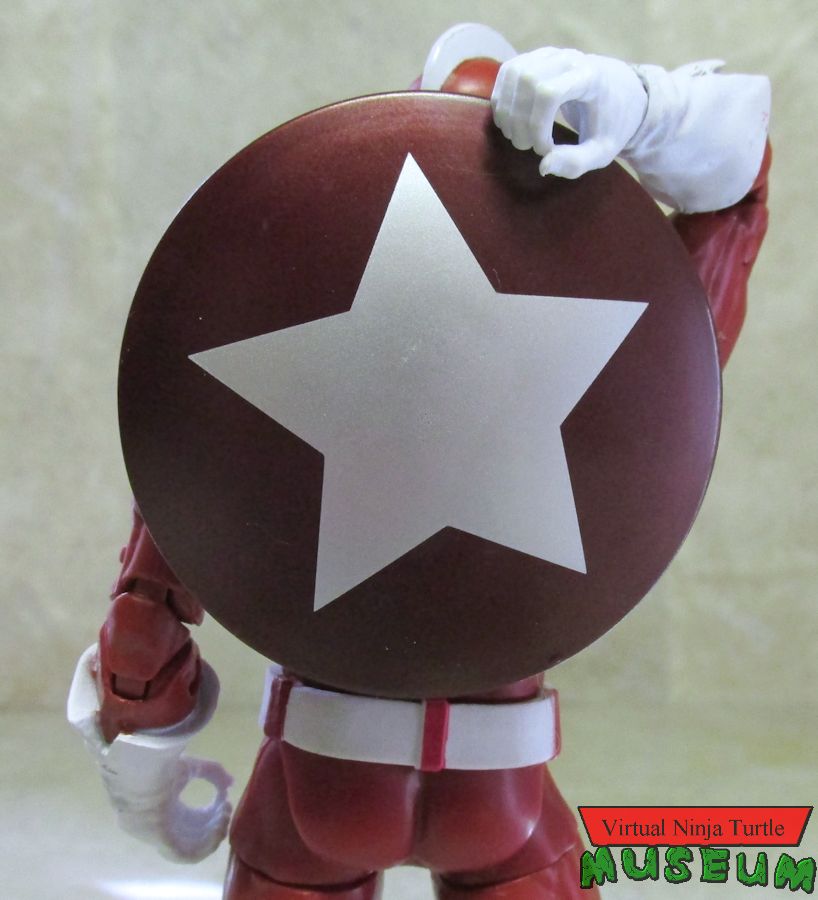 Red Guardian with shield on his back