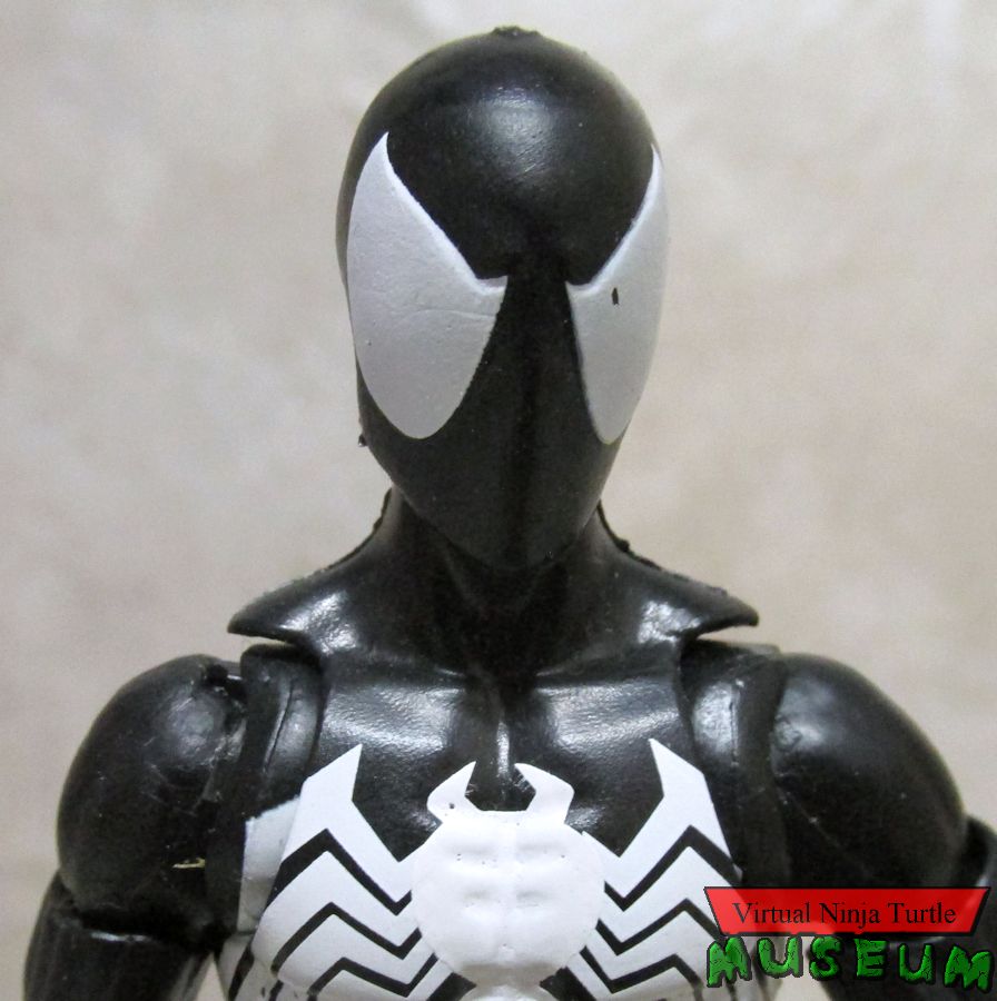Black Suit Spider-Man close up