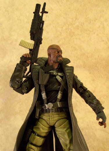 Nick Fury with rifle