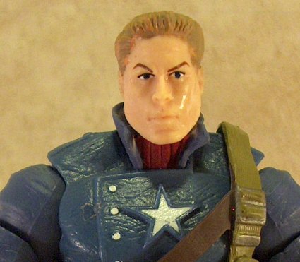 Captain America with unmasked head