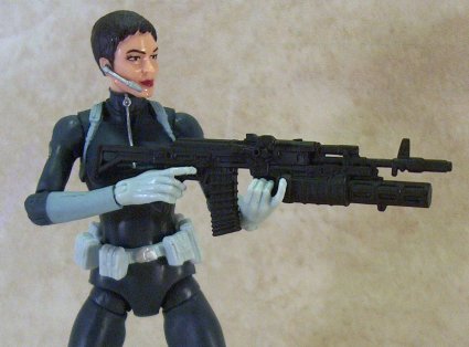 Maria Hill with rifle
