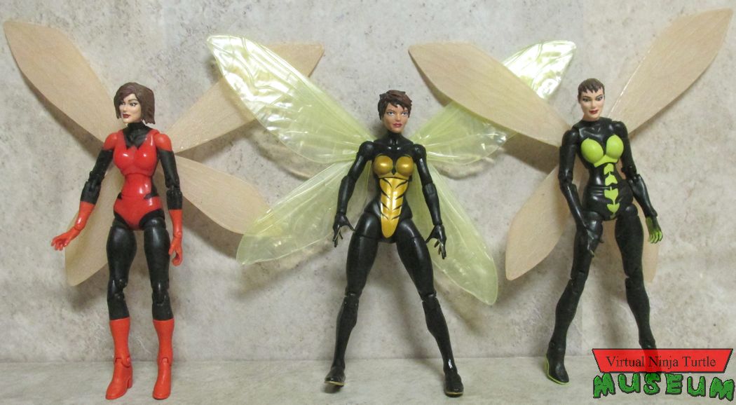 Hasbro and Toy Biz Wasp figures with wings out