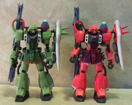 Warrior Gunner Zaku's (red and green)