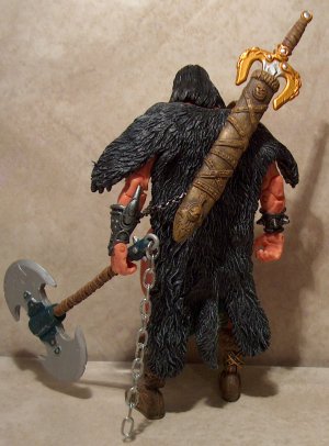 Conan rear view with weapons