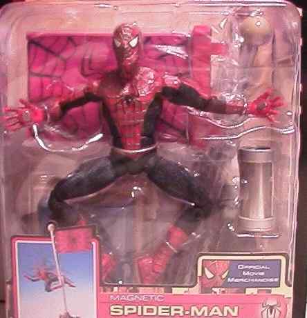 spiderman action figure with magnetic hands and feet