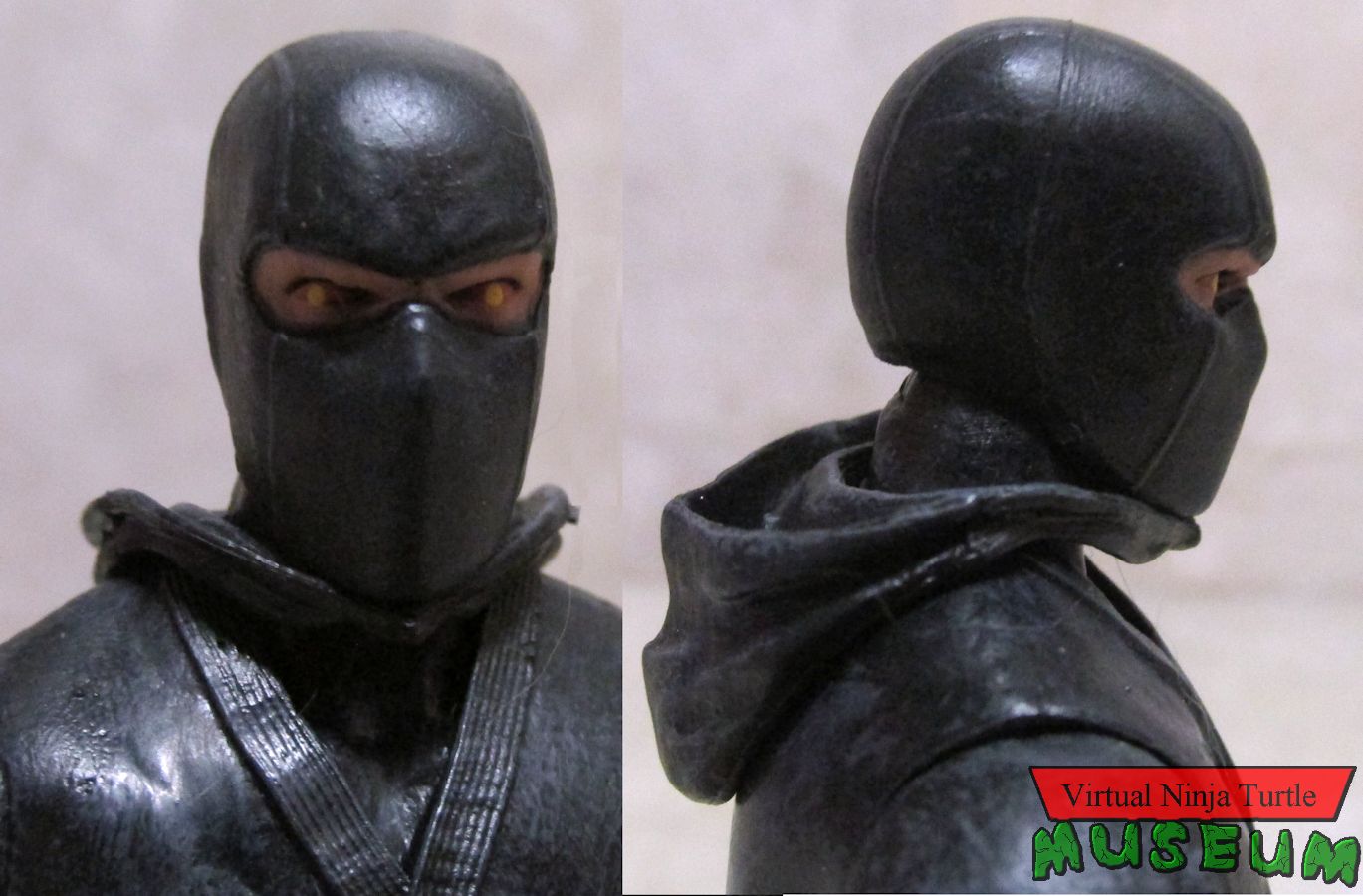 basic black ninja with hood down