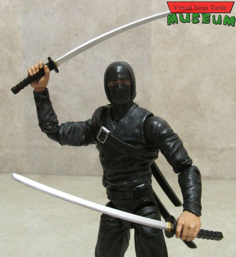 basic black ninja with two swords