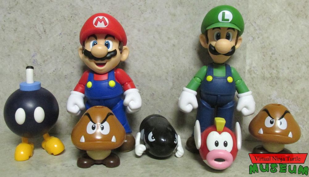 Mario and Luigi with Knex accessories