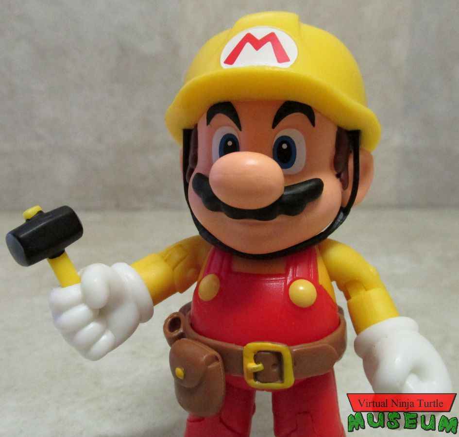 Mario Maker Mario holding hammer