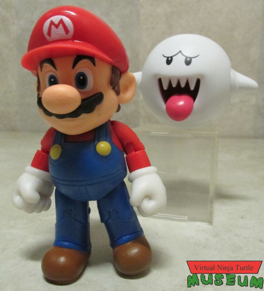 Boo sneaking up on Mario