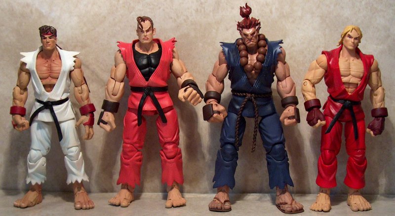 Dan, Ken, Ryu and Akuma
