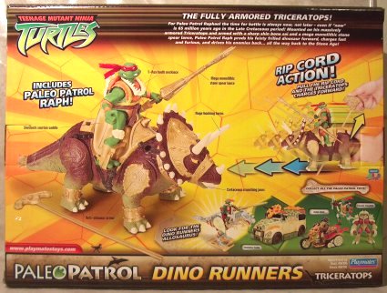 Dino Runners: Aliosaurus with Michelangelo - Teenage Mutant Ninja Turtles -  Animated - Paleo Patrol: 2-Pack - Playmates Action Figure