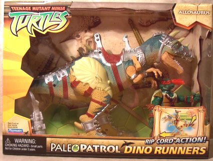 2006 Playmates Teenage Mutant Ninja Turtles Paleo Patrol Dino Runners  Allosaurus SEALED (1A)
