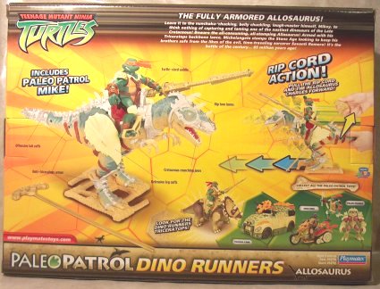 Dino Runners: Aliosaurus with Michelangelo - Teenage Mutant Ninja Turtles -  Animated - Paleo Patrol: 2-Pack - Playmates Action Figure