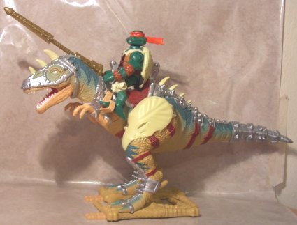 Dino Runners: Aliosaurus with Michelangelo - Teenage Mutant Ninja Turtles -  Animated - Paleo Patrol: 2-Pack - Playmates Action Figure