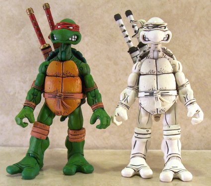 Neca tmnt black deals and white