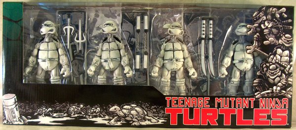 neca tmnt black and white