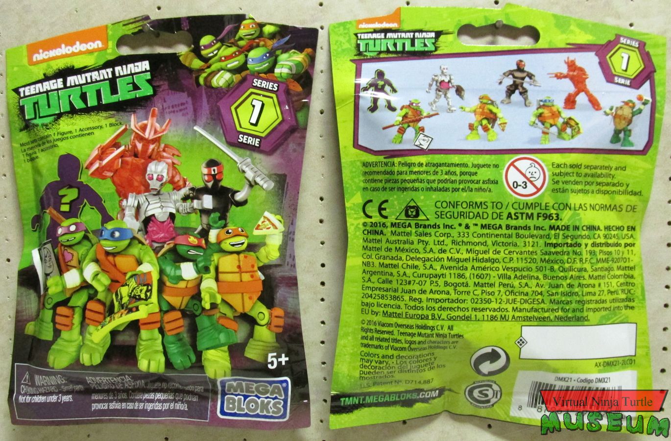 8 Pkgs TMNT Teenage Mutant Ninja Turtles Series 3 Mega Bloks Figures DMX21 for sale online 