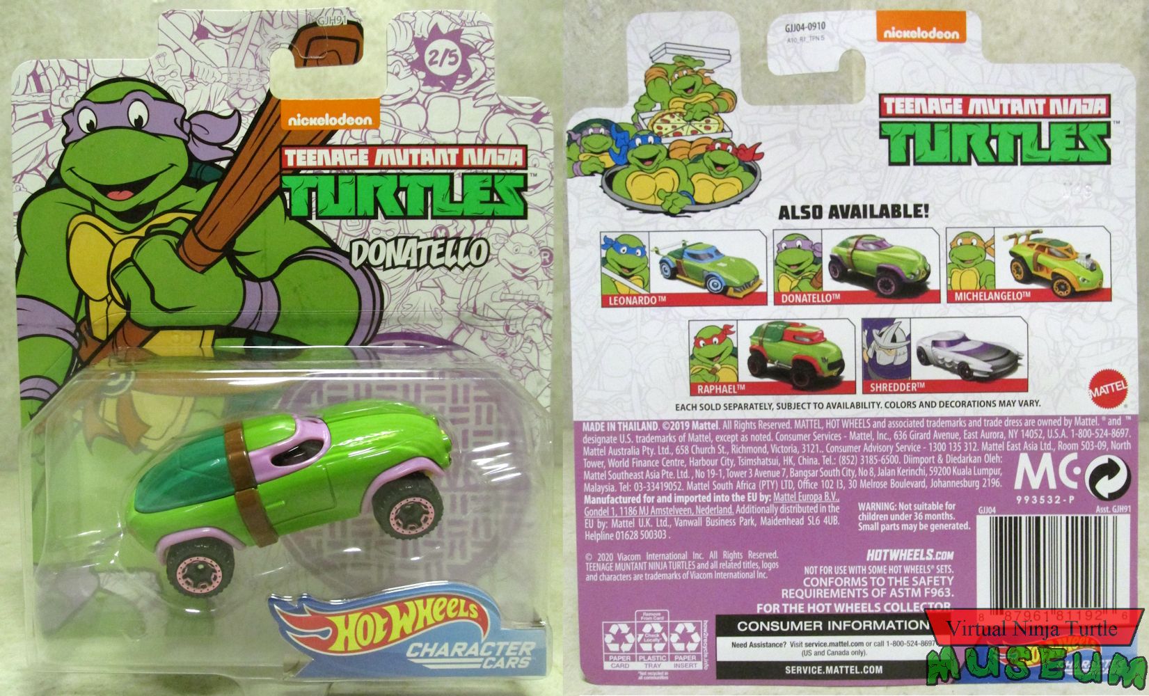 Details about   Hot Wheels 2020 Teenage Mutant Ninja Turtles Nickelodeon Character Cars Set Of 5 