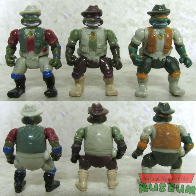 Mini-Mutants Adventurer Turtles: Leonardo, Donatello and Michaelangelo