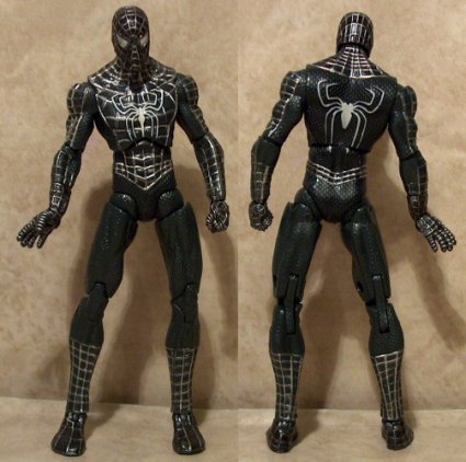 Black suit Spider-man front and back