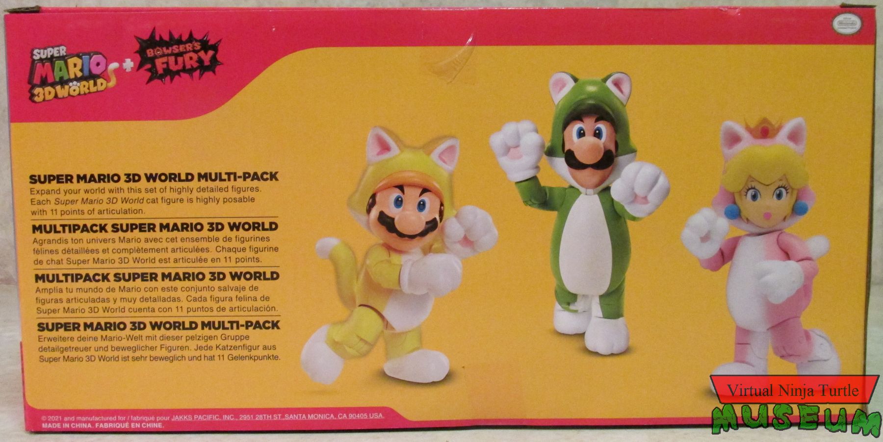 Jakks 4 Nintendo Super Mario 3D World: Bowser's Fury 2021 CAT MARIO ONLY