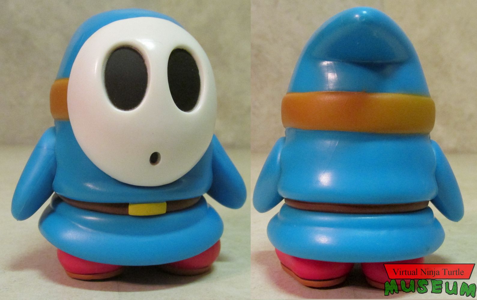 blue Shy Guy front and back