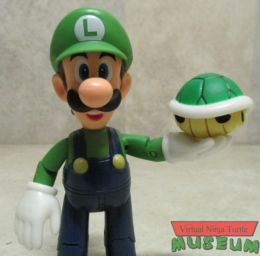 Luigi with green shell